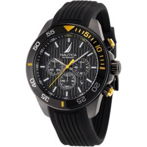 imageNautica Mens NAPNOS302 One Black Silicone Strap Watch