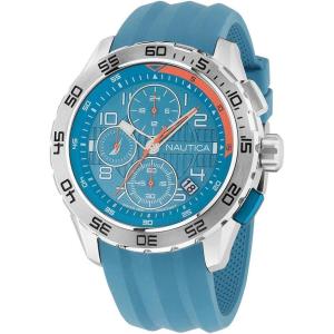 imageNautica Mens NAPNSS303 NST 101 Light Blue Silicone Strap Watch