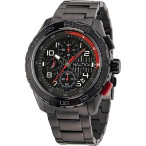 imageNautica Mens NAPNSS305 NST 101 IP Black Recycled 85 Stainless Steel Bracelet Watch