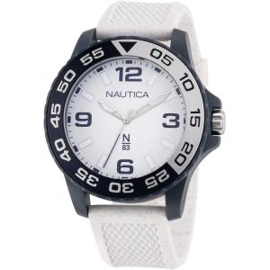 imageNautica N83 Mens NAPFWS301 Finn World White Wheat PU Fiber Strap Watch