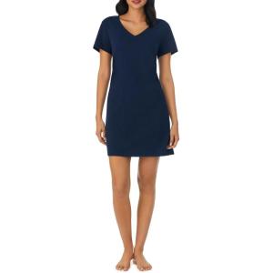 imageNautica Womens Sleep Shirt Dress MidThigh Length Lightweight Pajama Top Cotton Knit Jersey VNeck Sleepwear ampamp LoungewearNavy