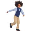 imageNautica Baby Boys 4Piece Suit Set with Dress Shirt Vest Pants and TieFlag Blue