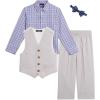 imageNautica Baby Boys 4Piece Suit Set with Dress Shirt Vest Pants and TieLight Stone