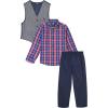 imageNautica Baby Boys 4Piece Suit Set with Dress Shirt Vest Pants and TieNavy Twill