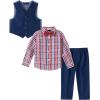 imageNautica Baby Boys 4Piece Suit Set with Dress Shirt Vest Pants and TieSpace Blue