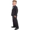 imageNautica Boys 4Piece Tuxedo Set with Dress Shirt Bow Tie Jacket and PantsBlack Tuxedo