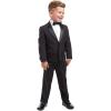 imageNautica Boys 4Piece Tuxedo Set with Dress Shirt Bow Tie Jacket and PantsBlack Tuxedo