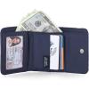 imageNautica Rowers End Small Wallet for Women RFID Blocking Slim Credit Card Holder with Zipper Coin Pocket Bifold Compact Wallet with ID Window in AmericanaWave Dreamer IndigoChalk