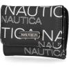 imageNautica Rowers End Small Wallet for Women RFID Blocking Slim Credit Card Holder with Zipper Coin Pocket Bifold Compact Wallet with ID Window in AmericanaWave Dreamer BlackChalk