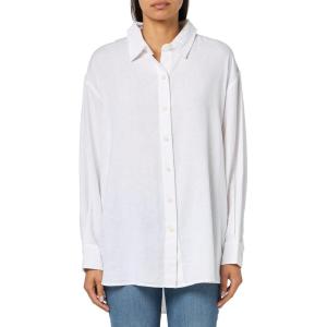imageNautica Womens Linen Blend Long Sleeve Button Through ShirtBright White