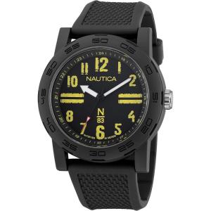 imageNautica N83 Mens NAPATS303 Ayia Triada Black Wheat PU Fiber Strap Watch