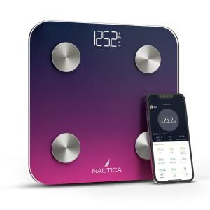 imageNautica Body Tracker Digital Bathroom Scale BluetoothEnabled Smart Scale with BMI Body Fat Muscle Mass Tracking ampamp More Syncs with Smartphone App for Body Composition Tracking 396 LbsNavy Fuschia