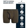 imageNautica Boys Boxer Briefs  36 Pack Comfort Stretch Cotton Kids Underwear Boxers for Boys with Contour Pouch Sizes 618Logo FlagsHeather GreyGreen6pk