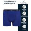 imageNautica Boys Stretch Performance Boxer Briefs 36 Pack  Breathable Underwear for Boys 618White LogoNocturnal NavyCobalt3pk