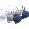 imageNautica Girls Training Bra  2 Pack3 Pack ACup Ribbed Molded Starter Bras for Teens with Adjustable Strap Sizes 30A36ALight Grey HeatherWhiteIndigo Heather 3pk Molded Rib