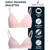 imageNautica Girls Training Bra  2 Pack3 Pack ACup Ribbed Molded Starter Bras for Teens with Adjustable Strap Sizes 30A36APink BlissLight Grey Heather 2pk Molded