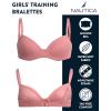 imageNautica Girls Training Bra  2 Pack3 Pack ACup Ribbed Molded Starter Bras for Teens with Adjustable Strap Sizes 30A36APink HeatherLight Grey Heather 2pk Molded Rib
