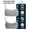 imageNautica Girls Training Bra  3 Pack6 Pack Seamless Cami Bralette  Bra for Girls Removable Pads SXLNocturnal NavyWhiteLight Grey Heather3pk