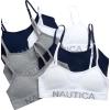 imageNautica Girls Training Bra  3 Pack6 Pack Seamless Cami Bralette  Bra for Girls Removable Pads SXLNocturnal NavyWhiteLight Grey Heather6pk