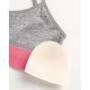 imageNautica Girls Training Bra  3 Pack6 Pack Seamless Cami Bralette  Bra for Girls Removable Pads SXLWhitePinkLight Heather Grey  6pk