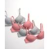 imageNautica Girls Training Bra  4 Pack6 Pack ACup Ribbed Molded Starter Bras for Teens with Adjustable Strap Sizes 30A36APink HeatherLight Grey Heather 4pk Molded Rib