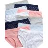 imageNautica Girls Underwear Briefs  10 Pack Comfort Stretch MidWaist Breathable Cotton Underwear Panties for Girls 412PrintLight Grey HeatherPowder PinkLight Blue