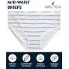 imageNautica Girls Underwear Briefs  5 Pack Soft Comfort Stretch MidWaist Breathable Cotton Underwear Panties for Girls 412RoseWhiteMintStripe