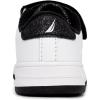 imageNautica Kids Girls Sneakers with Adjustable Strap and Bungee Straps  Comfortable Casual Shoes ToddlerLittle KidBlack White Glitter
