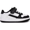 imageNautica Kids Girls Sneakers with Adjustable Strap and Bungee Straps  Comfortable Casual Shoes ToddlerLittle KidBlack White Glitter