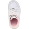 imageNautica Kids Girls Sneakers with Adjustable Strap and Bungee Straps  Comfortable Casual Shoes ToddlerLittle KidCrystal Whitemanetta