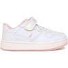 imageNautica Kids Girls Sneakers with Adjustable Strap and Bungee Straps  Comfortable Casual Shoes ToddlerLittle KidCrystal Whitemanetta