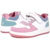 imageNautica Kids Girls Sneakers with Adjustable Strap and Bungee Straps  Comfortable Casual Shoes ToddlerLittle KidPink White Teal