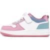 imageNautica Kids Girls Sneakers with Adjustable Strap and Bungee Straps  Comfortable Casual Shoes ToddlerLittle KidPink White Teal