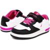imageNautica Kids Girls Sneakers with Adjustable Strap and Bungee Straps  Comfortable Casual Shoes ToddlerLittle KidWhite Black Pink