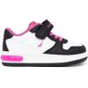 imageNautica Kids Girls Sneakers with Adjustable Strap and Bungee Straps  Comfortable Casual Shoes ToddlerLittle KidWhite Black Pink