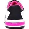 imageNautica Kids Girls Sneakers with Adjustable Strap and Bungee Straps  Comfortable Casual Shoes ToddlerLittle KidWhite Black Pink
