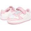 imageNautica Kids Girls Sneakers with Adjustable Strap and Bungee Straps  Comfortable Casual Shoes ToddlerLittle KidWhite Glitter Pink