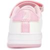 imageNautica Kids Girls Sneakers with Adjustable Strap and Bungee Straps  Comfortable Casual Shoes ToddlerLittle KidWhite Glitter Pink