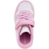 imageNautica Kids Girls Sneakers with Adjustable Strap and Bungee Straps  Comfortable Casual Shoes ToddlerLittle KidWhite Light Pink Iridescent