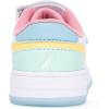 imageNautica Kids Girls Sneakers with Adjustable Strap and Bungee Straps  Comfortable Casual Shoes ToddlerLittle KidWhite Pastel