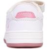 imageNautica Kids Girls Sneakers with Adjustable Strap and Bungee Straps  Comfortable Casual Shoes ToddlerLittle KidWhite Pearl Pink Metallic