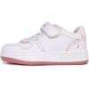 imageNautica Kids Girls Sneakers with Adjustable Strap and Bungee Straps  Comfortable Casual Shoes ToddlerLittle KidWhite Pearl Pink Metallic