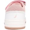imageNautica Kids Girls Sneakers with Adjustable Strap and Bungee Straps  Comfortable Casual Shoes ToddlerLittle KidWhite Pink Iridescentmilra