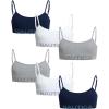 imageNautica Girls Training Bra  3 Pack6 Pack Seamless Cami Bralette  Bra for Girls Removable Pads SXLNocturnal NavyWhiteLight Grey Heather6pk