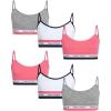 White/Pink/Light Heather Grey - 6pk