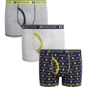 imageNautica Boys Boxer Briefs  36 Pack Comfort Stretch Cotton Kids Underwear Boxers for Boys with Contour Pouch Sizes 618Blue BlockLight Heather GreyBeach Heather3pk
