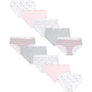 imageNautica Girls Underwear Briefs  10 Pack Comfort Stretch MidWaist Breathable Cotton Underwear Panties for Girls 412PrintPinkGrey HeatherStripe