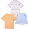 imageNautica Boys 3pc Shirt Short SetPeachStripeLight Blue