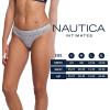 imageNautica Womens Cotton Thong Underwear Set 5PackNt LogoBarely ThereCafe LatteBlackMd Heather Grey