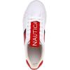imageNautica Womens LaceUp Fashion Sneakers  LowTop Casual Walking ampamp Tennis Shoes with Platform or Regular HeelSteam Red Tape